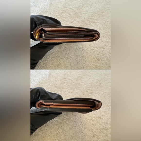 🚨SOLD🚨Louis Vuitton with COA Damier Ebene Zoe Wallet Rose Ballerine. - Picture 4 of 13